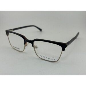 PERRY ELLIS - Black PE 465-1 52-19-145 Half Rim Eyeglass Frames
